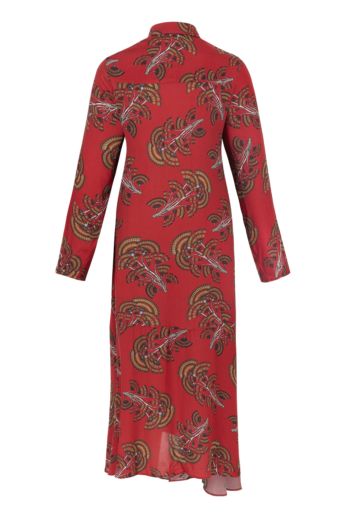 Printed Maxi Shirt Dress