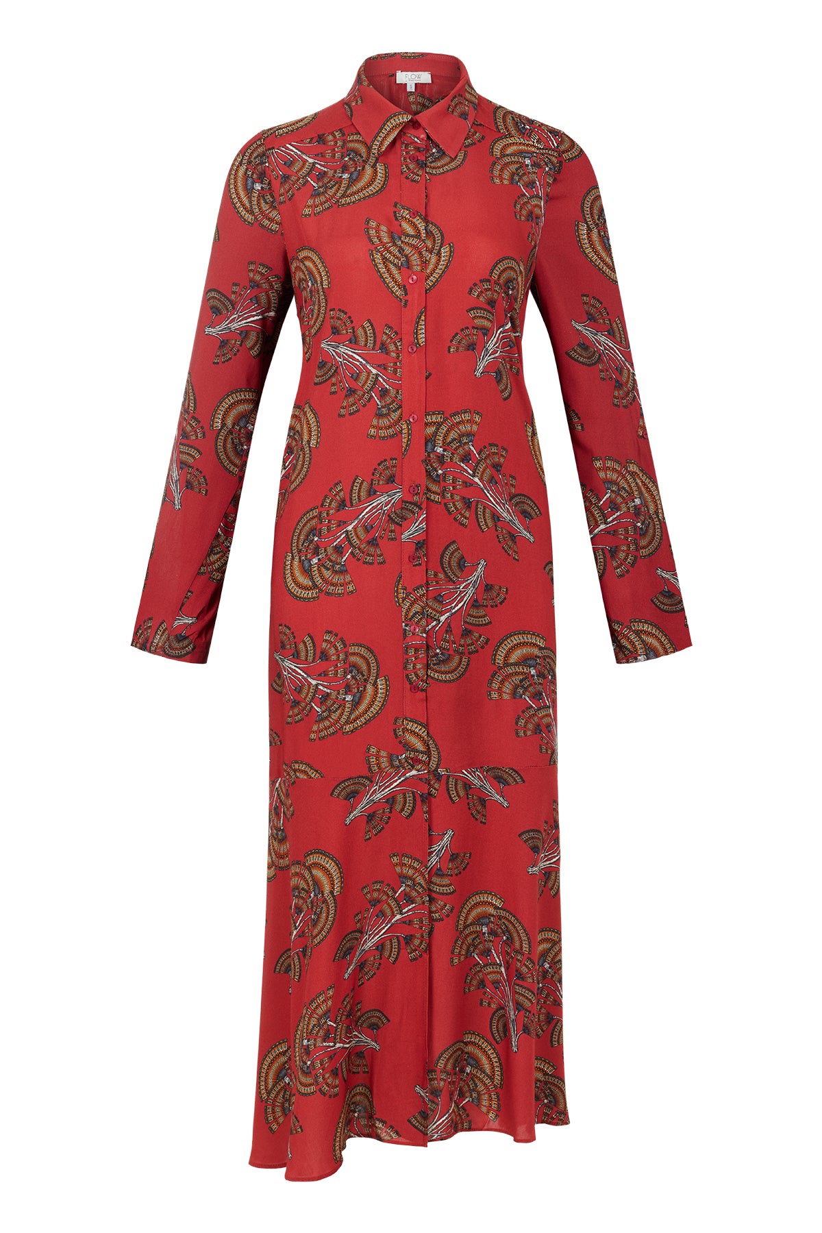 Printed Maxi Shirt Dress